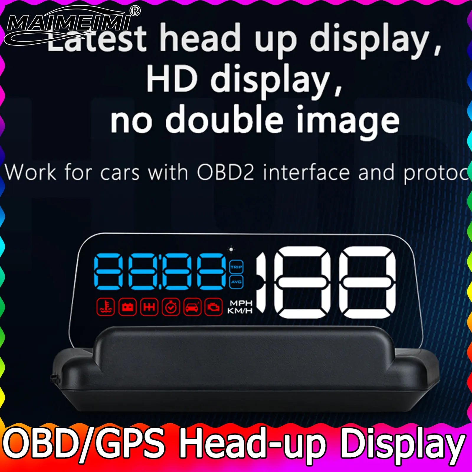 GlowMo Smart HUD Display — GPS Speed & Alerts on Your Windshield